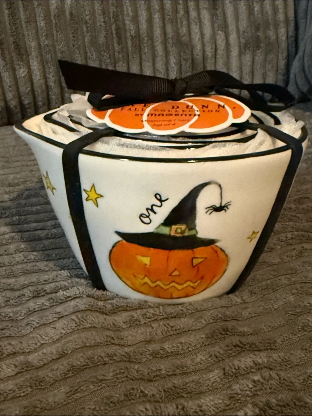 Rae Dunn Halloween Pattern Nesting Measuring Cups- Set of 4- NWT